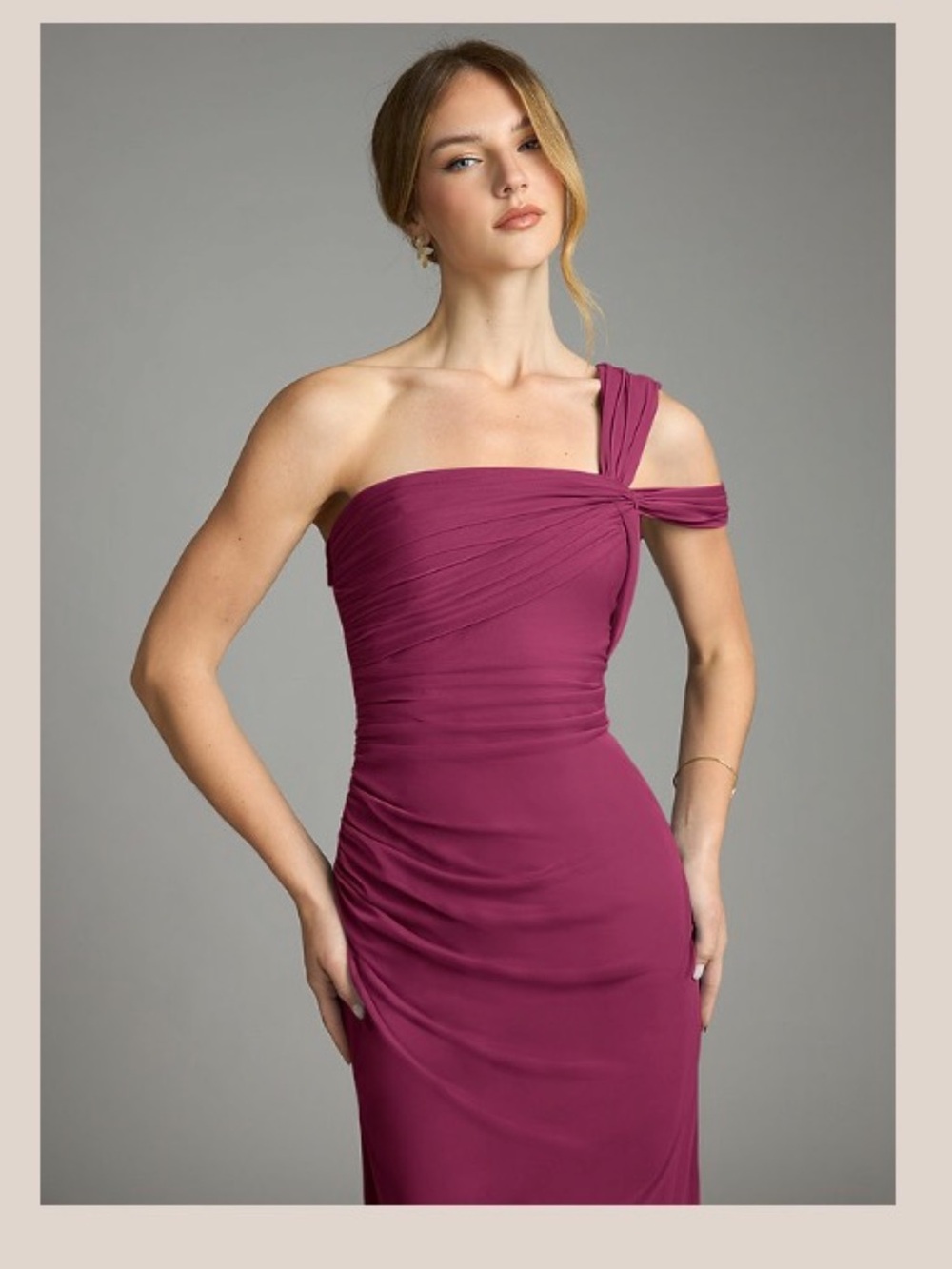 Azazie Mulberry One-Shoulder Tati Dress